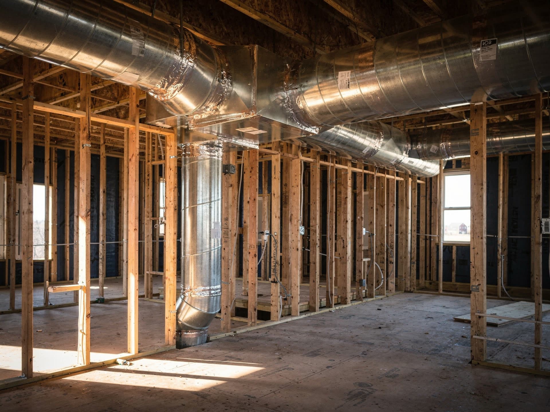 New Construction HVAC: Clean rough-in and line-sets