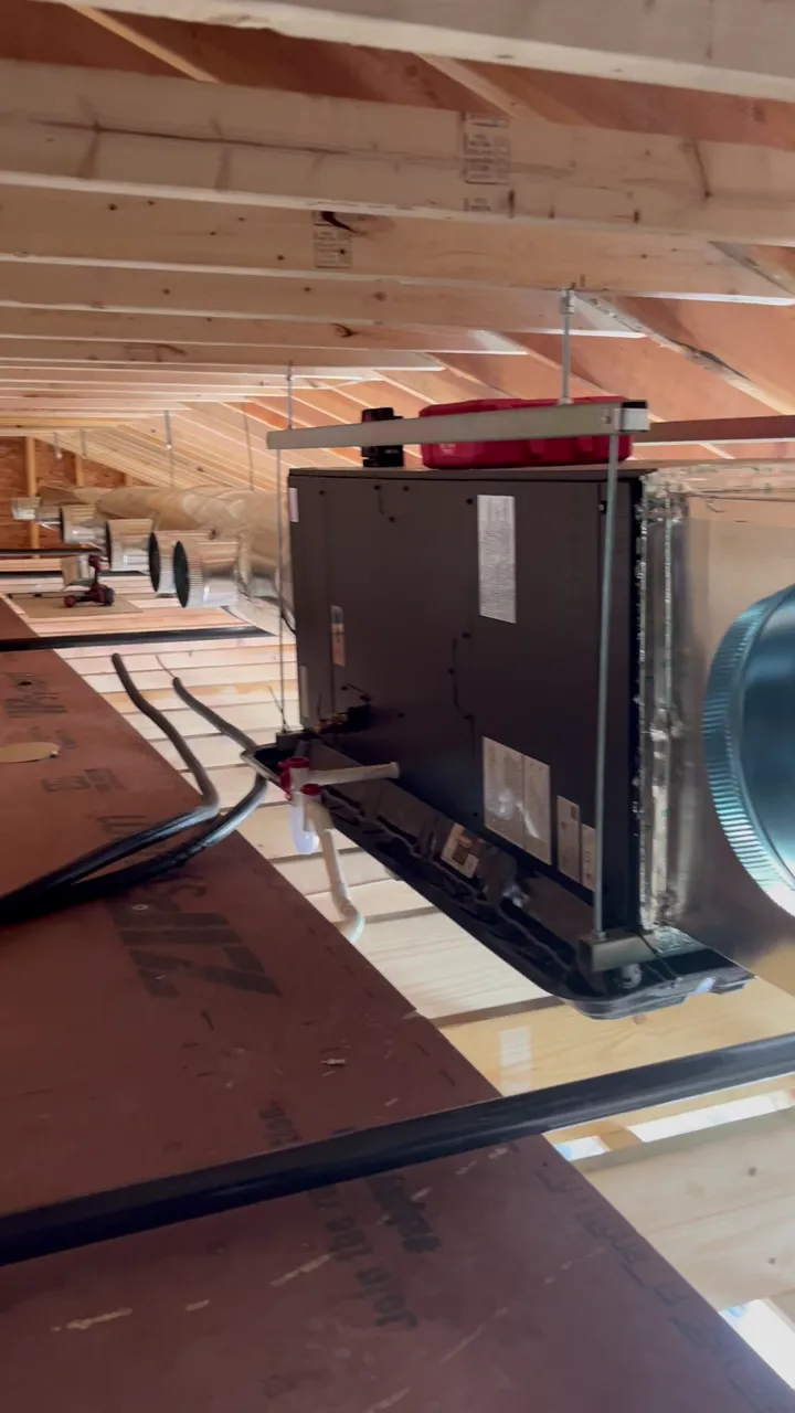 Setting a ducted air handler up in the attic