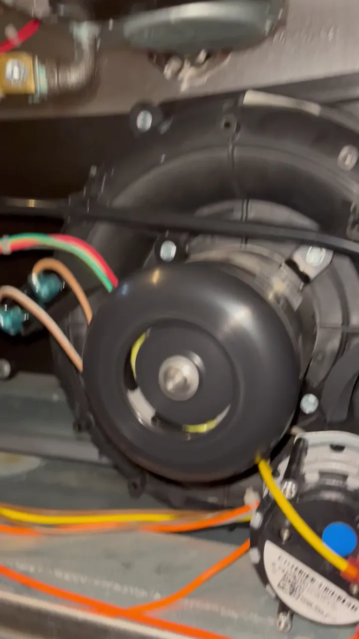 Inside a furnace during a full service